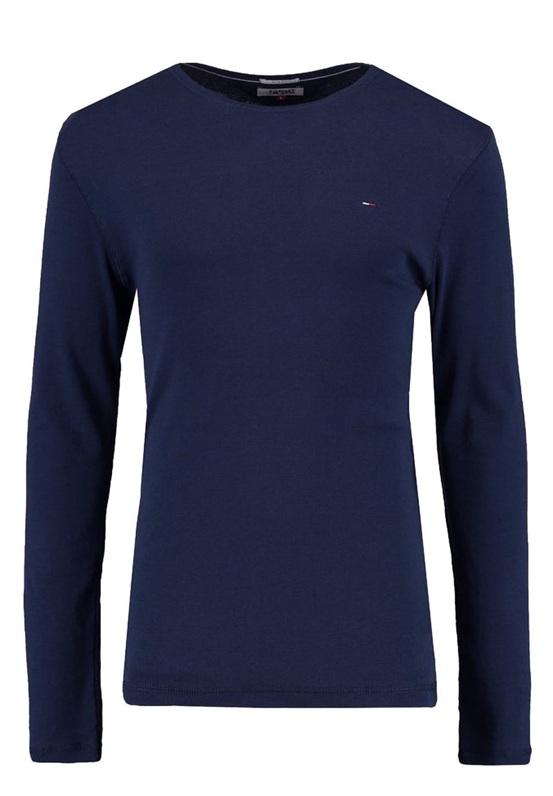 Tommy Hilfiger Long Sleeved Ribbed Organic Cotton T-shirt hos Stillo