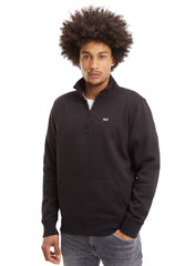 Fashion tommy jeans mock neck zip sweatshirt