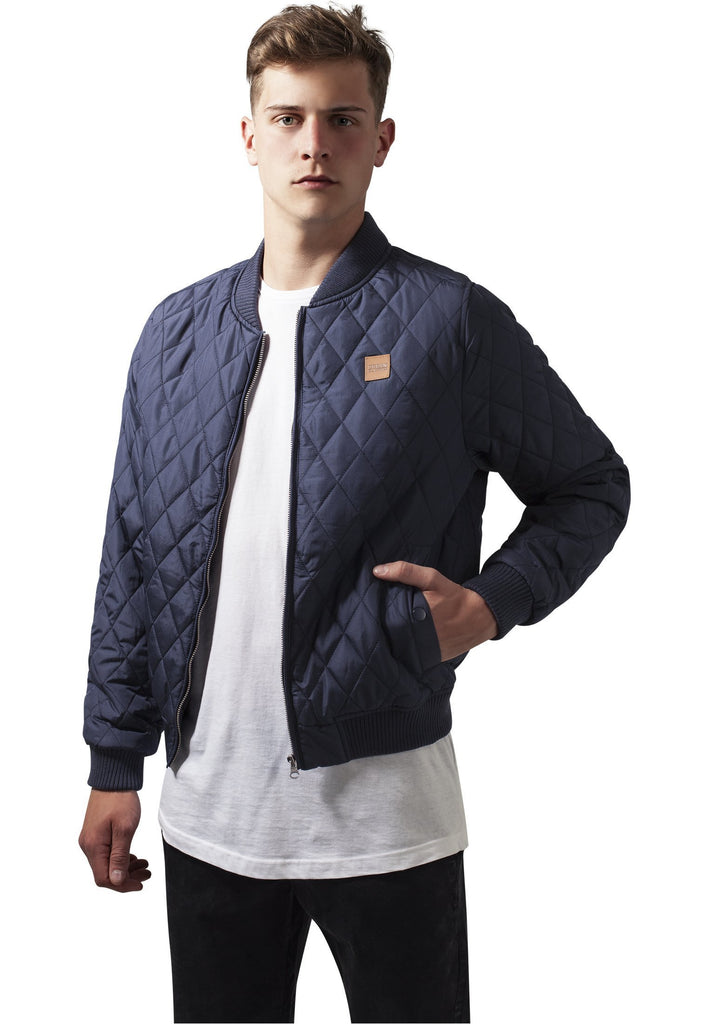 Urban Classics Diamond Quilt Nylon Jacket Navy – Stillo