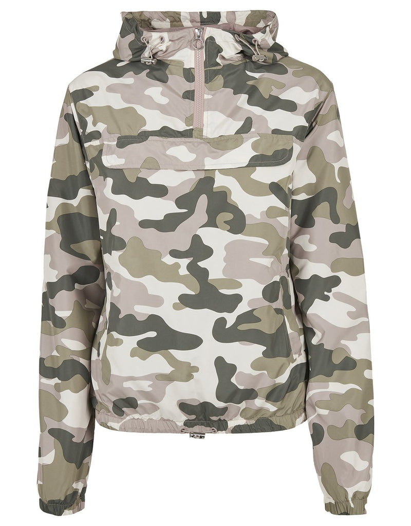 Urban Classics Ladies Camo Pull Over Jacket hos Stillo