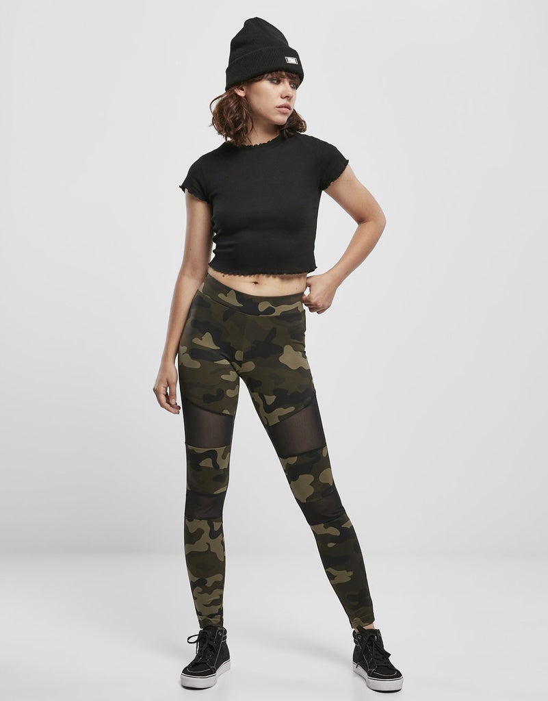 Urban Classics Ladies Camo Tech Mesh Leggings Woodcamo/Black – Stillo