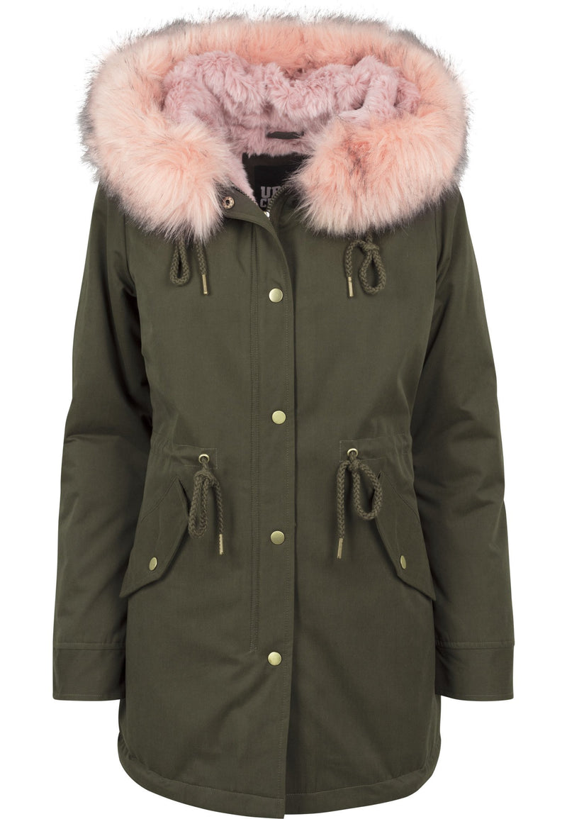 Urban Classics Ladies Peached Teddy Lined Parka