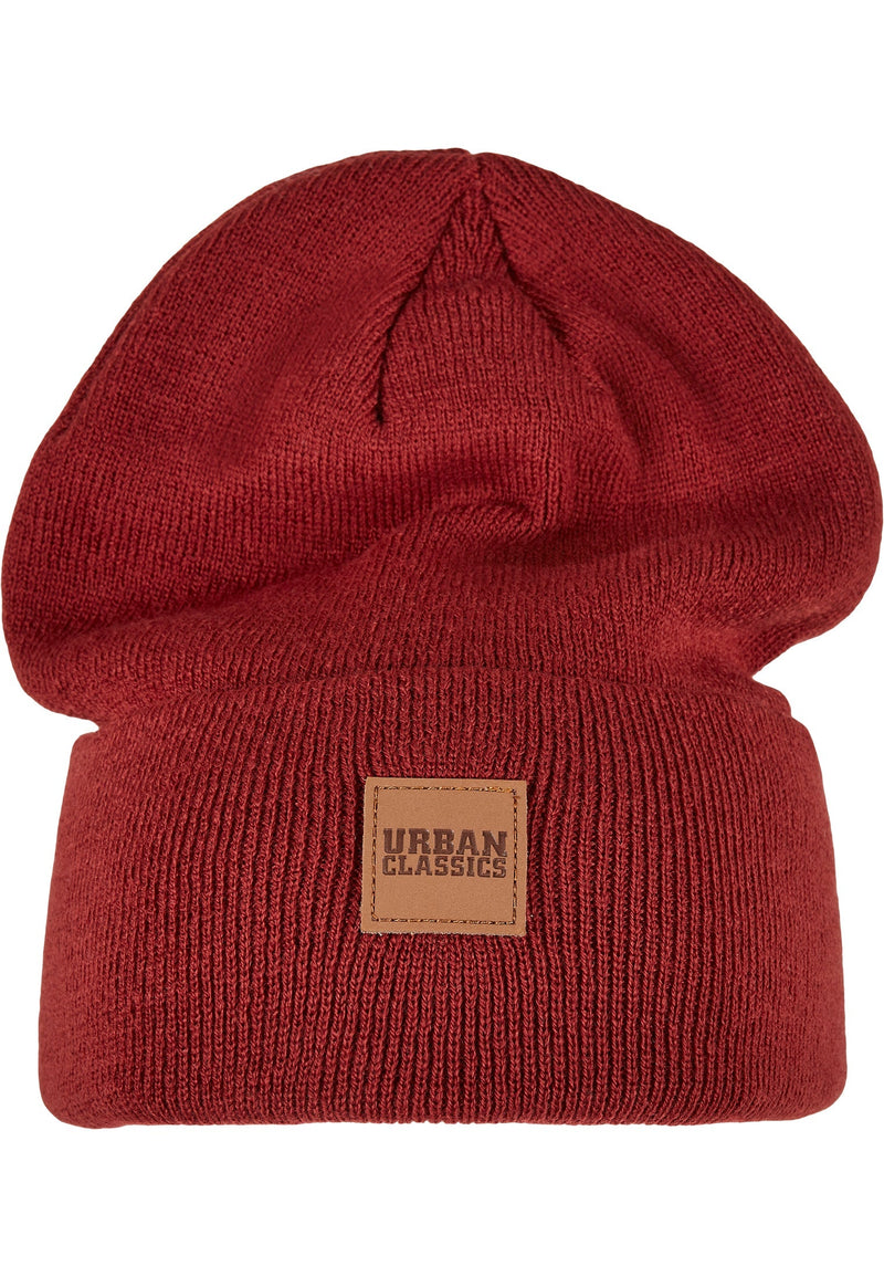 Urban Classics Leatherpatch Long Beanie hos Stillo