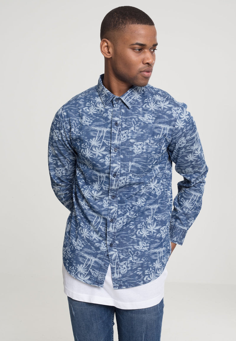 Urban Classics Printed Palm Shirt hos Stillo